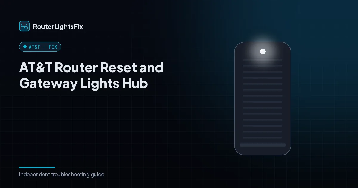 AT&T Wi-Fi gateway with status lights