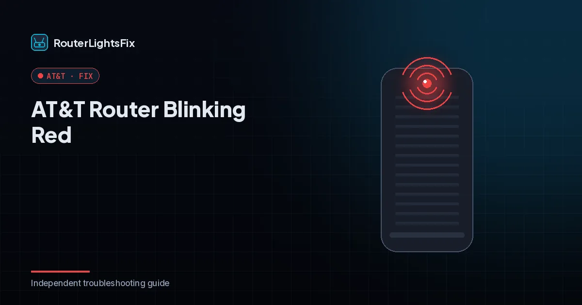 AT&T gateway with a blinking red light
