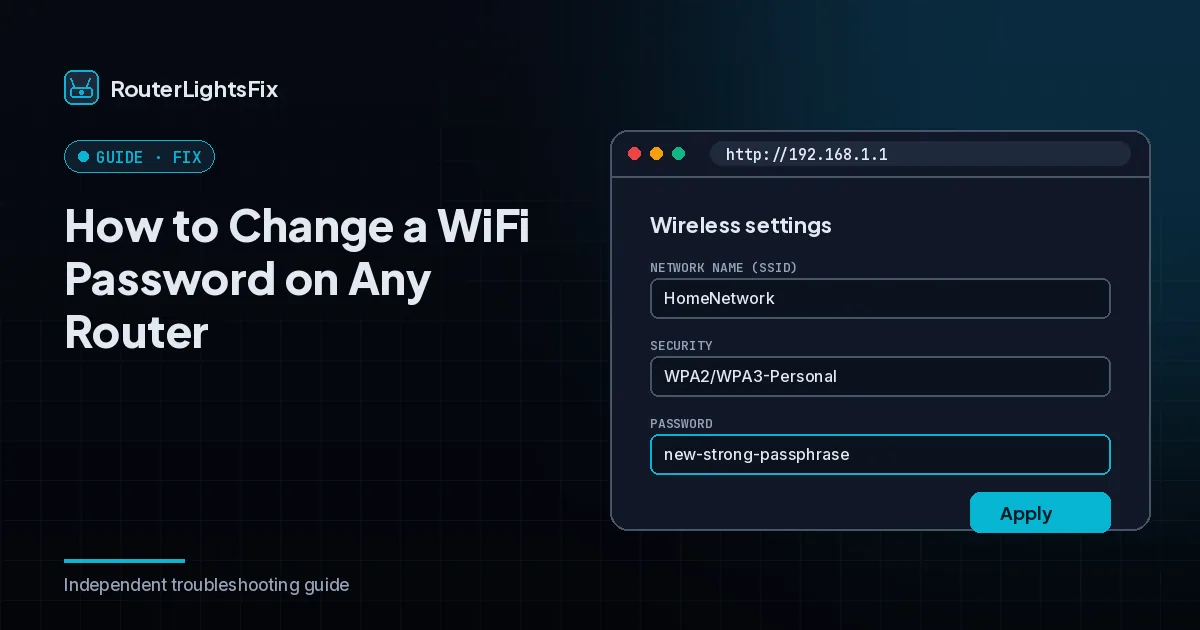 Wireless settings page on a router admin screen