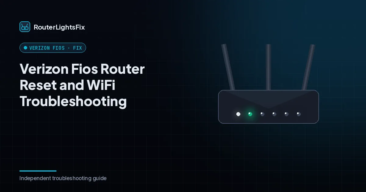 Verizon Fios router with power cord and Ethernet cable