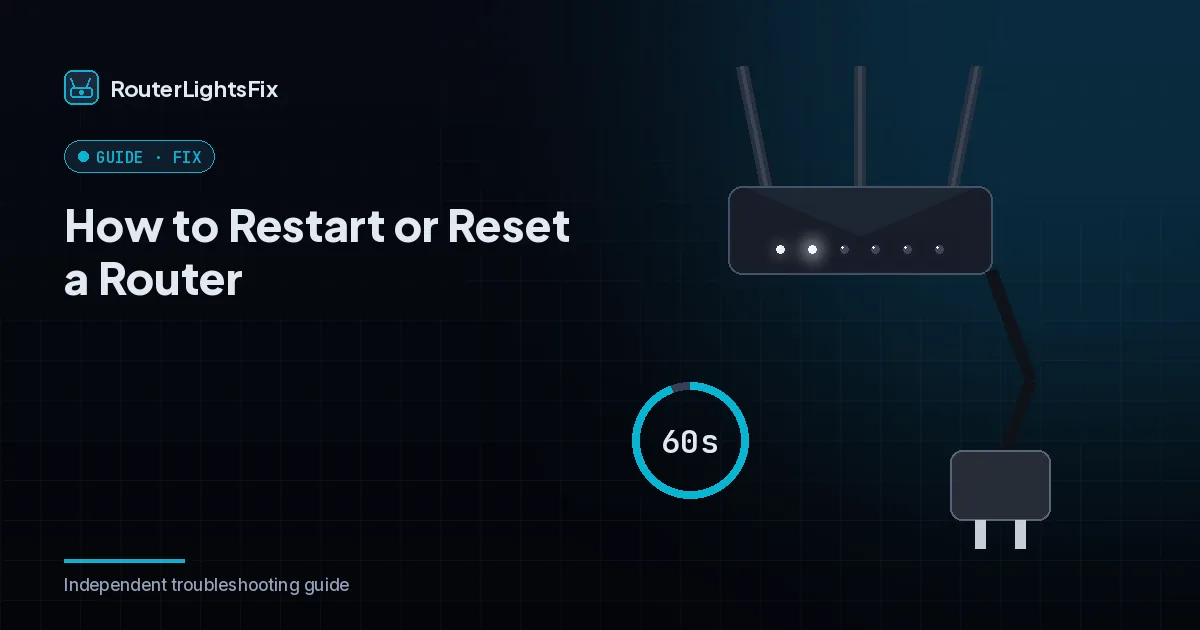 Unplugging a router power cord to restart it