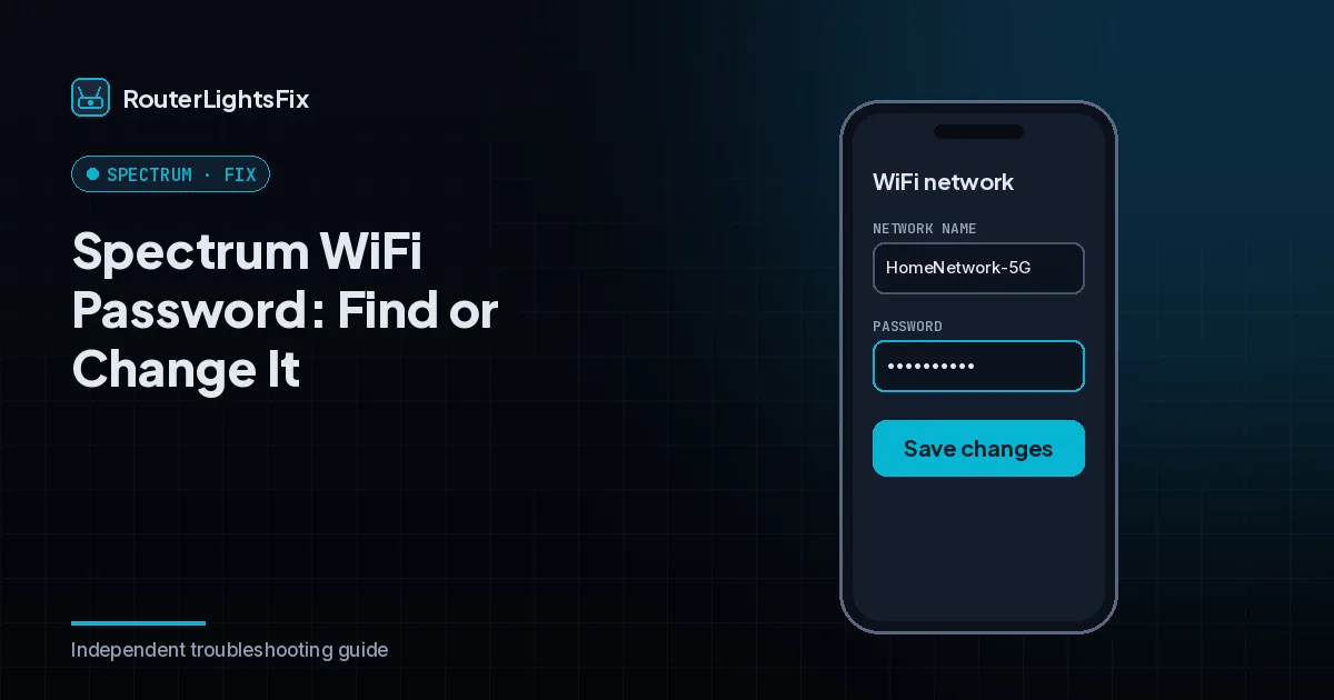 Changing the WiFi name and password in the My Spectrum app
