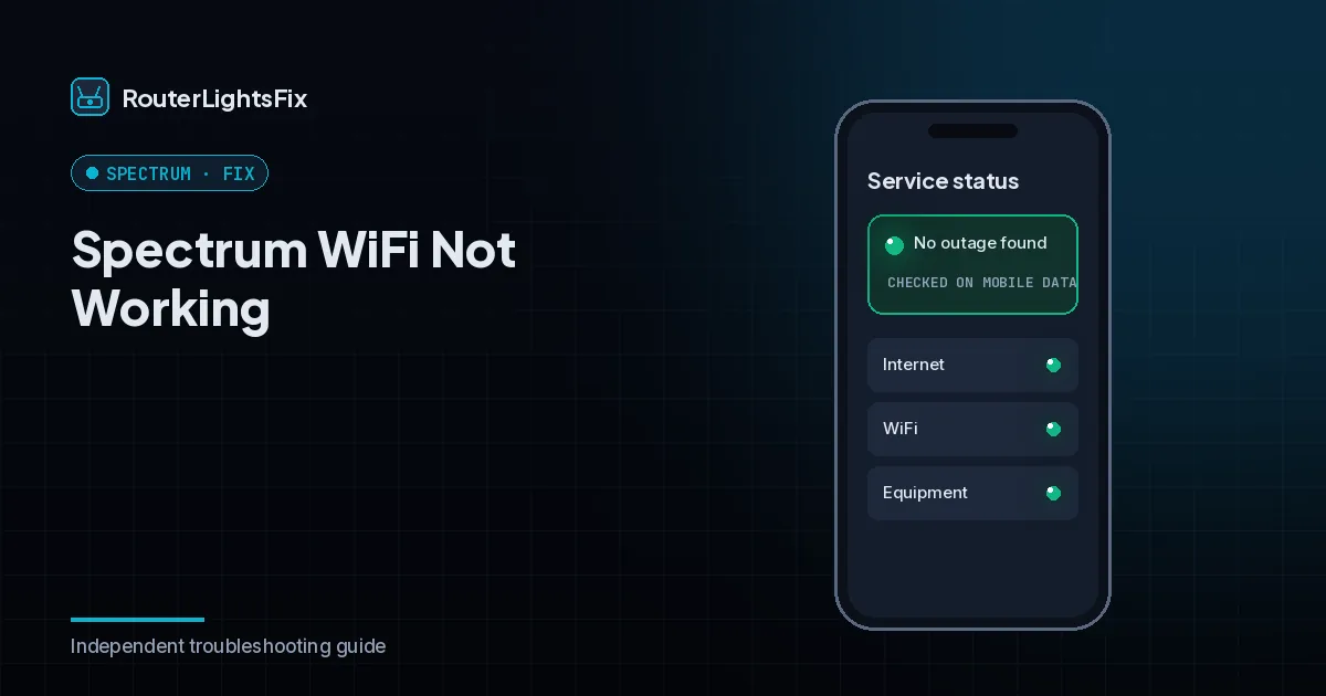 Checking for a Spectrum outage in the My Spectrum app