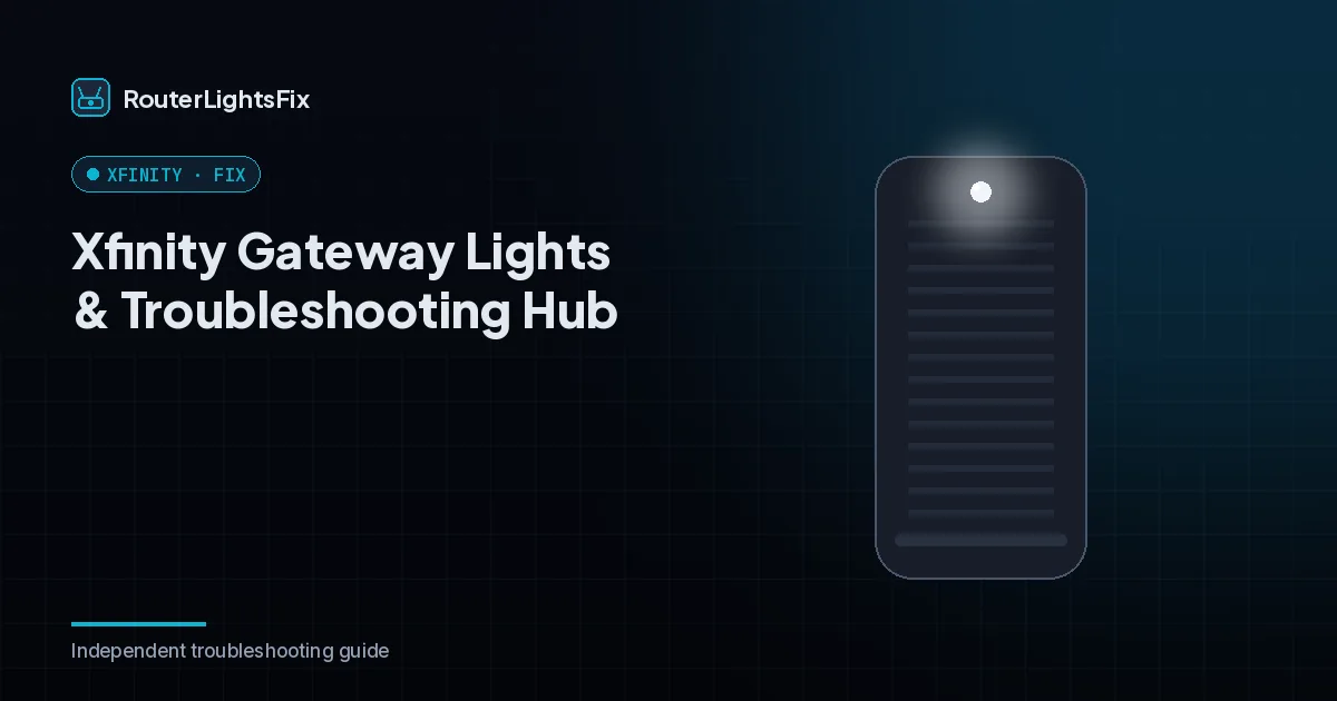Xfinity xFi Gateway with a solid white status light