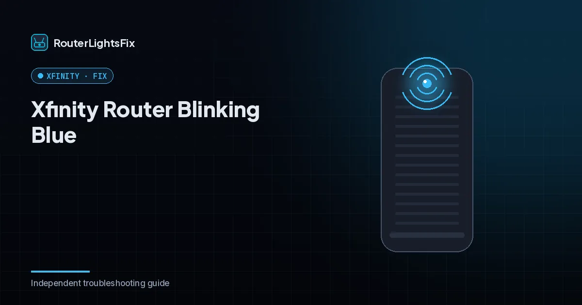Xfinity gateway with a blinking blue light in WPS mode